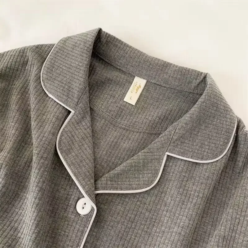 Maniche come essere A casa e lungo pigiama da donna di fascia alta indossato un Cardigan può grigio autunno primavera vestito A due pezzi semplice