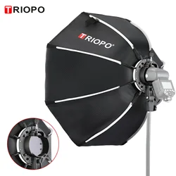 TRIOPO KX65 Umbrella Softbox Portable Outdoor Octagon For flash yongnuo YN200 yn560 iv Godox AD200 V1 tt350 Flash Speedlite Soft