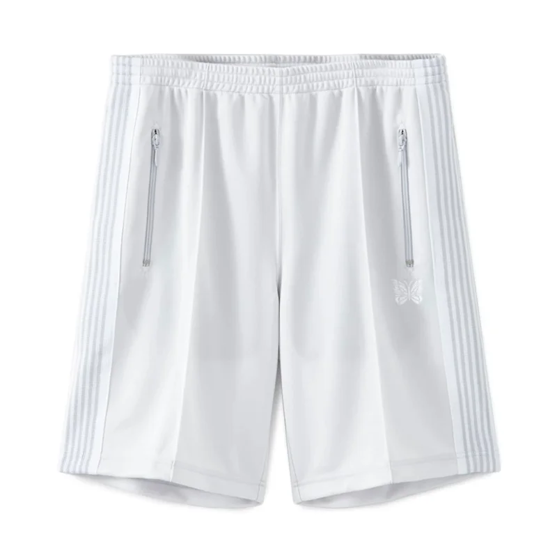 Classic Solid Colour Stripe Embroidery NEE DLES Shorts Summer High Quality Mens Womens Casual Shorts With Tags