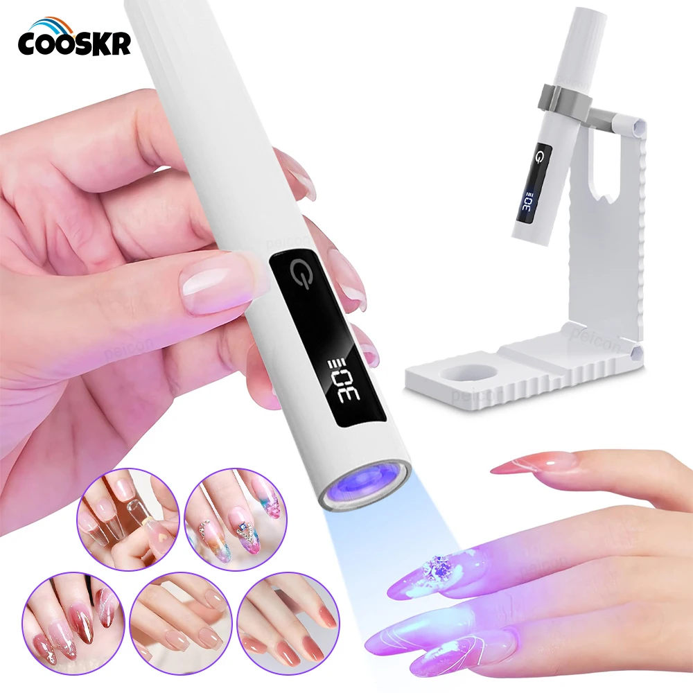 

Portable Handheld LED Nail Lamp UV Light Nail Polish Dryer Fast Drying USB Rechargeable Professional Manicure Gel Curing Lamp