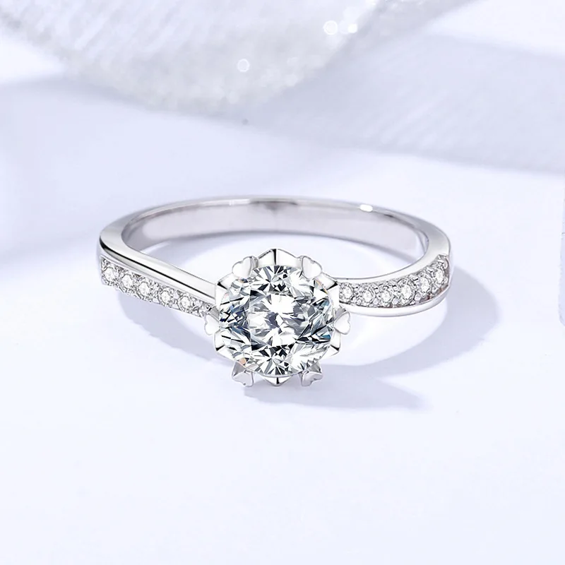 

Cross Love Ring s925 Sterling Silver European and American Exaggerated Personality Ring Mosonite Diamond Ring Engagement Gift