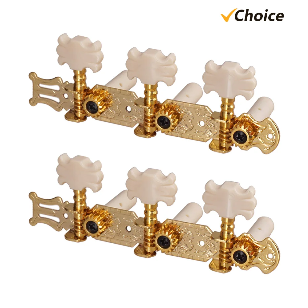 1 Pair Gold Guitar Tuning Pegs Classical Guitar String Tuning Pegs Tuners Machine Heads String Tuner Gold