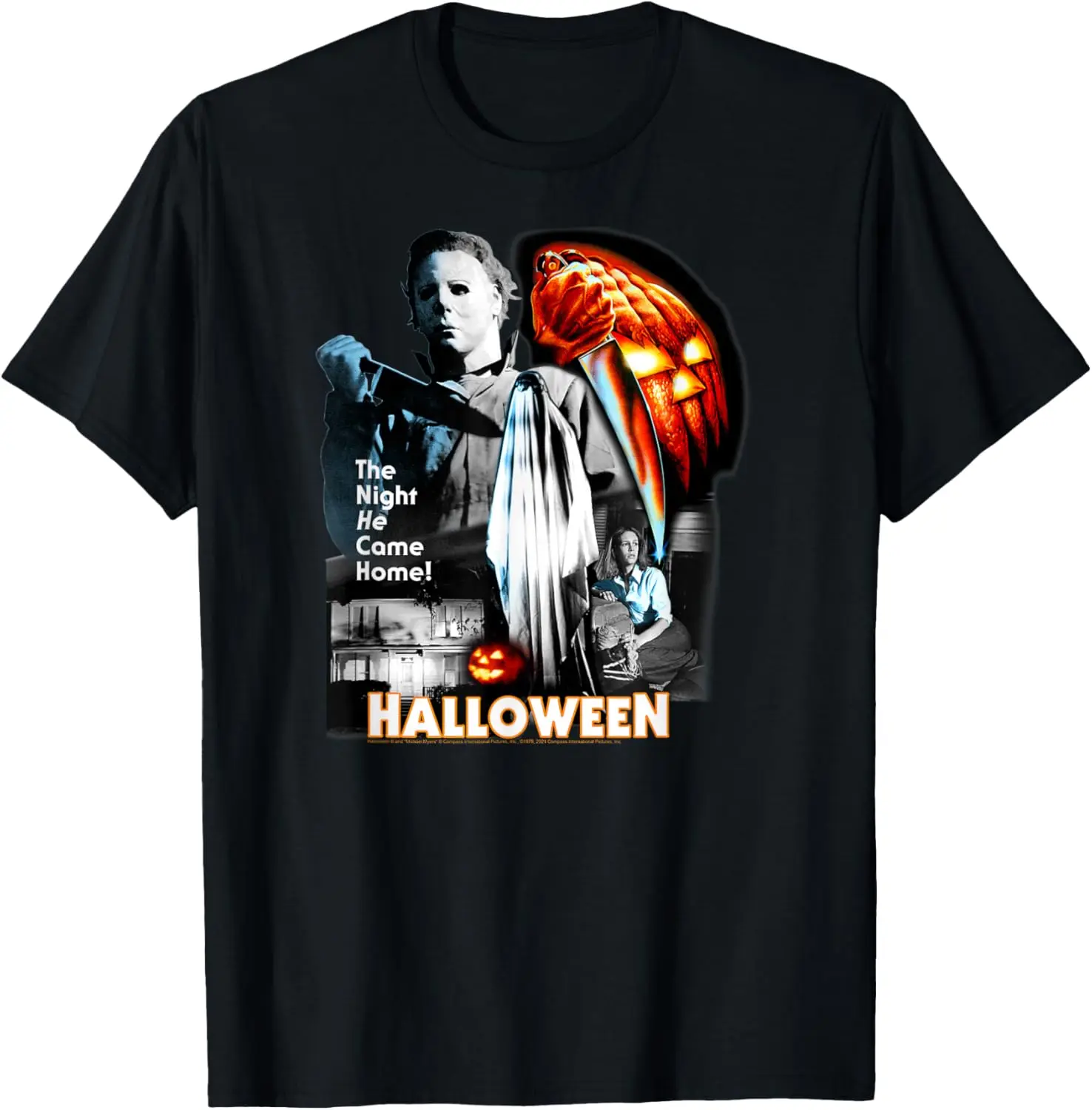 Horror Movie'Halloween' Poster Collage Halloween Short-Sleeve T-Shirt