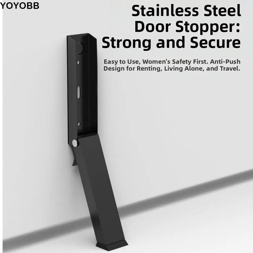

Stainless Steel Stainless Steel Door Stopper Anti-collision Windproof Door Holder Keeper Heavy Duty Folding Door Positioner