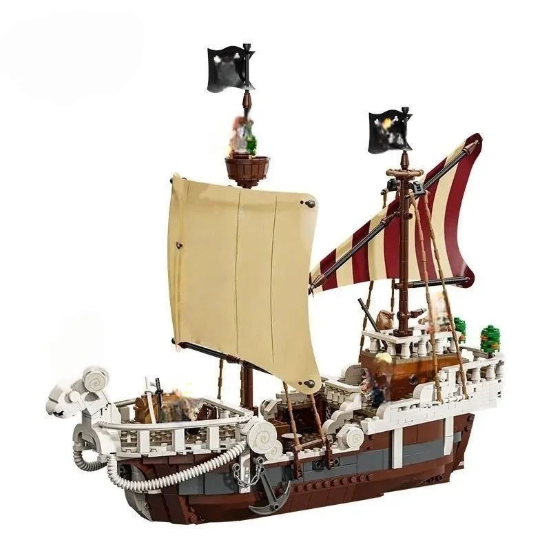2025 جديد في المخزون مغامرة فيلم المراكب الشراعية السفينة القراصنة مرح اللبنات الطوب عيد الميلاد اللعب الهدايا 75639
