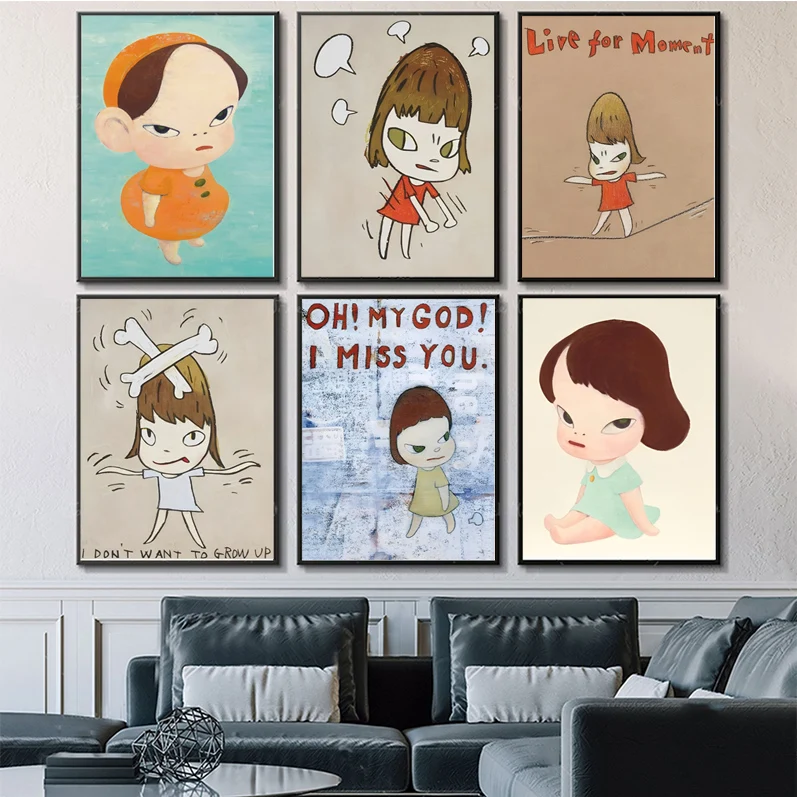 Yoshitomo Nara Dream Doll Poster Anime Posters Sticky HD Quality Poster Wall Art Painting Study Wall Decor