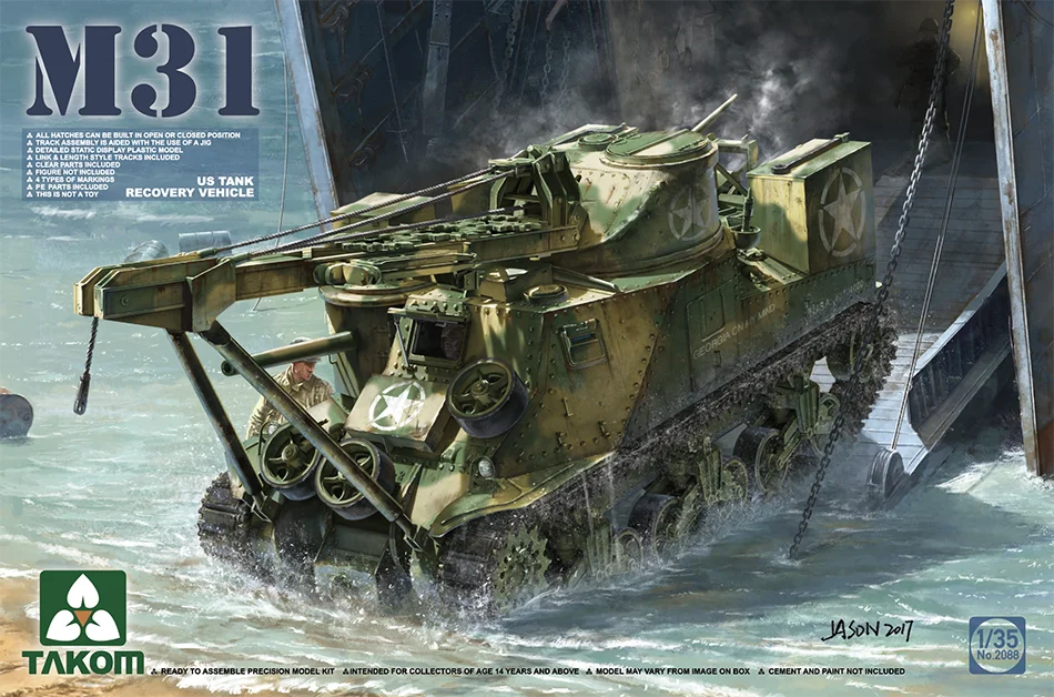 

Takom 2088 1/35 Scale US M31Tank Recovery Vehicle Model Kit