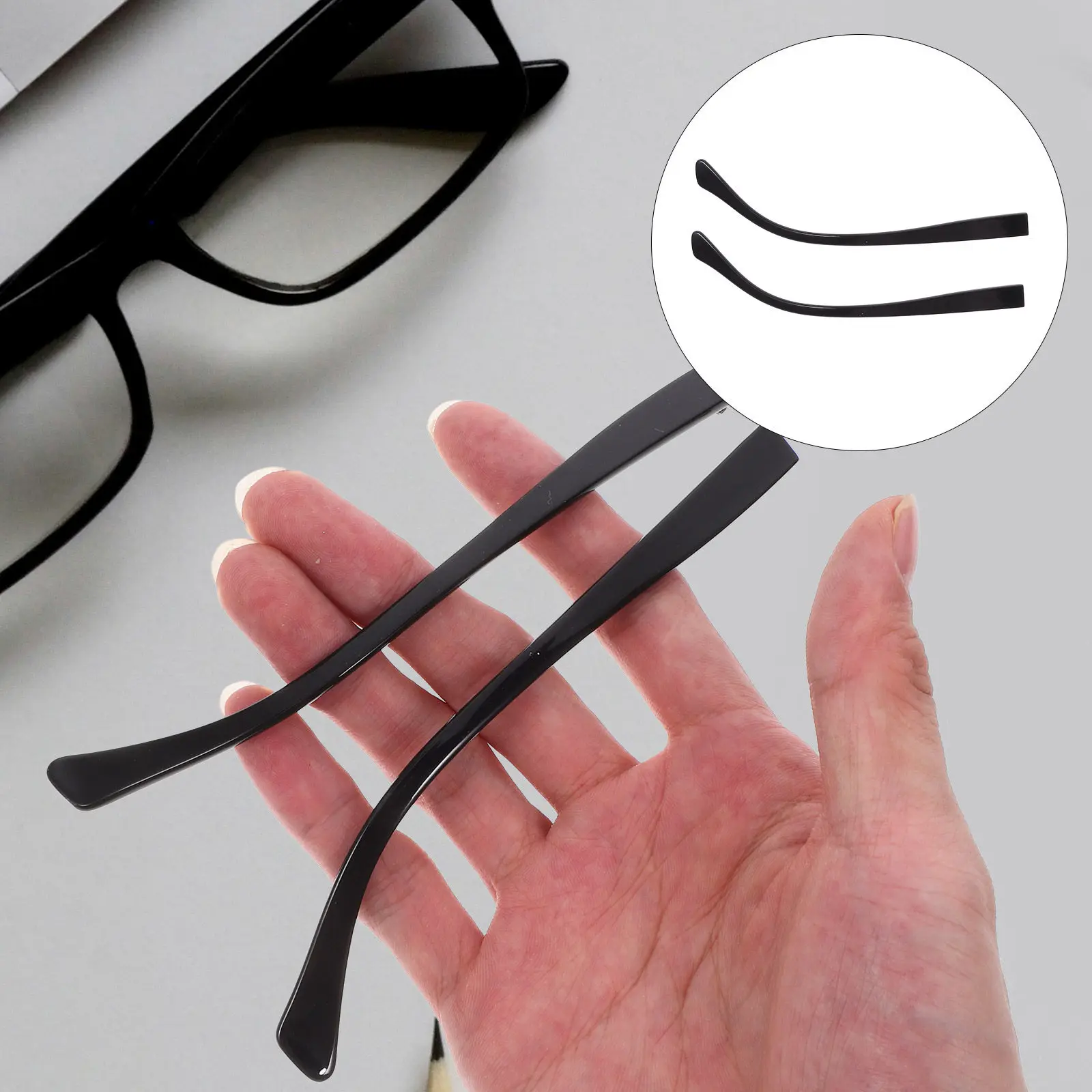 

1Pair Eyeglasses Leg Replacement Metal Temples Universal Frames Repair Kit Nonslip Comfortable Glasses Arms Glasses Repair Kit