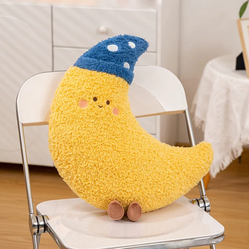 Atacado quente dos desenhos animados céu boneca de pelúcia travesseiro bonito nuvens escuras sol lua estrelas arco-íris brinquedo decoração para casa presente para meninos e meninas