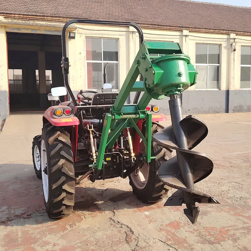 Mounted Earth Auger for Garden Tree Planting Fence Post Installation Landscape Use PTO Post Hole Digger Tractor