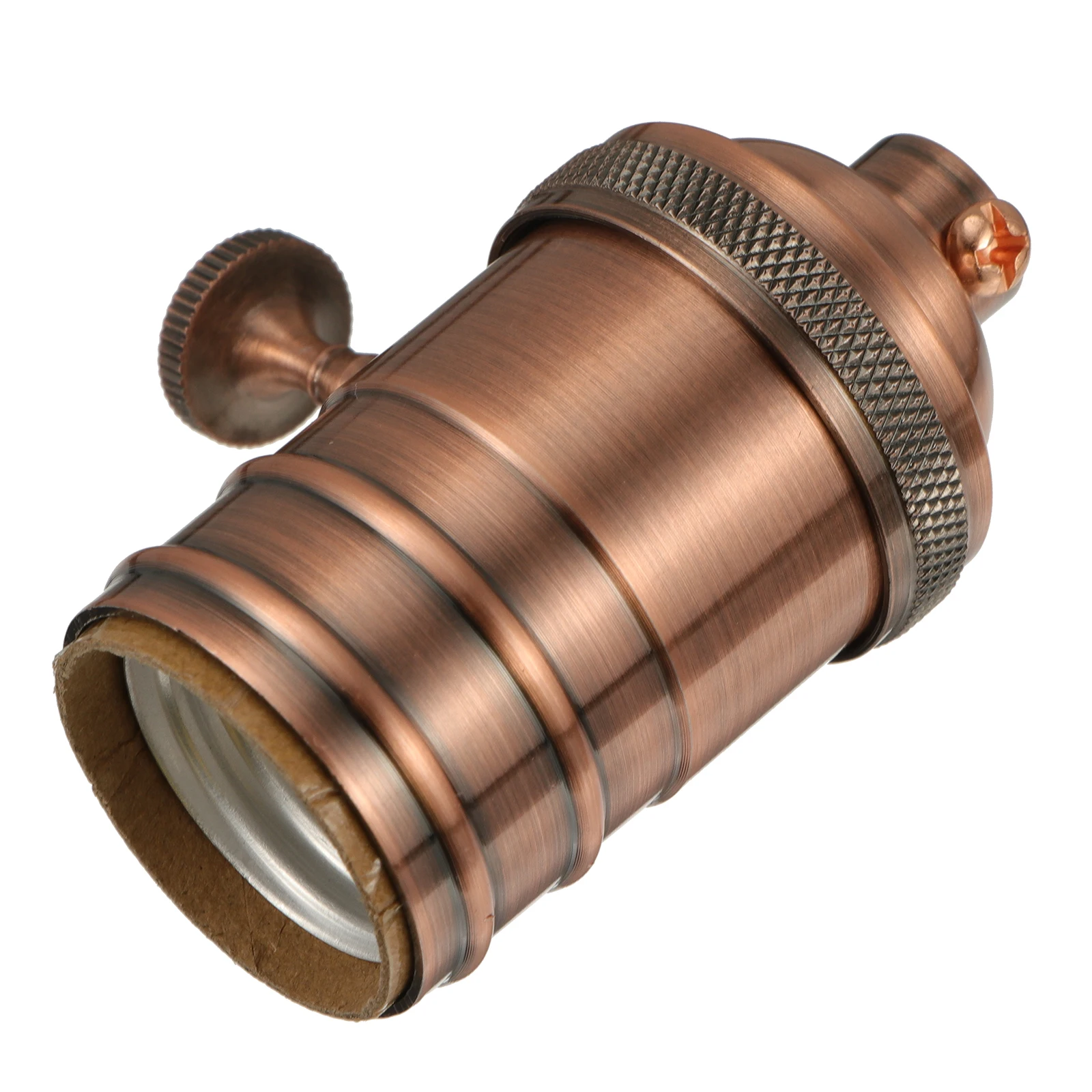 

Retro E27 Vintage Socket Aluminum Copper Light Holder with Switch for DIY Pendant Lighting Suitable Stairways Basement Bathroom