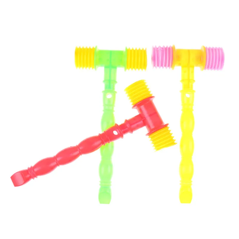 25cm Durable Child Whistle Training Toddler Baby Kids Handle Plastic Hammer Noisy Whistle Toys For Fun Baby Noise Maker