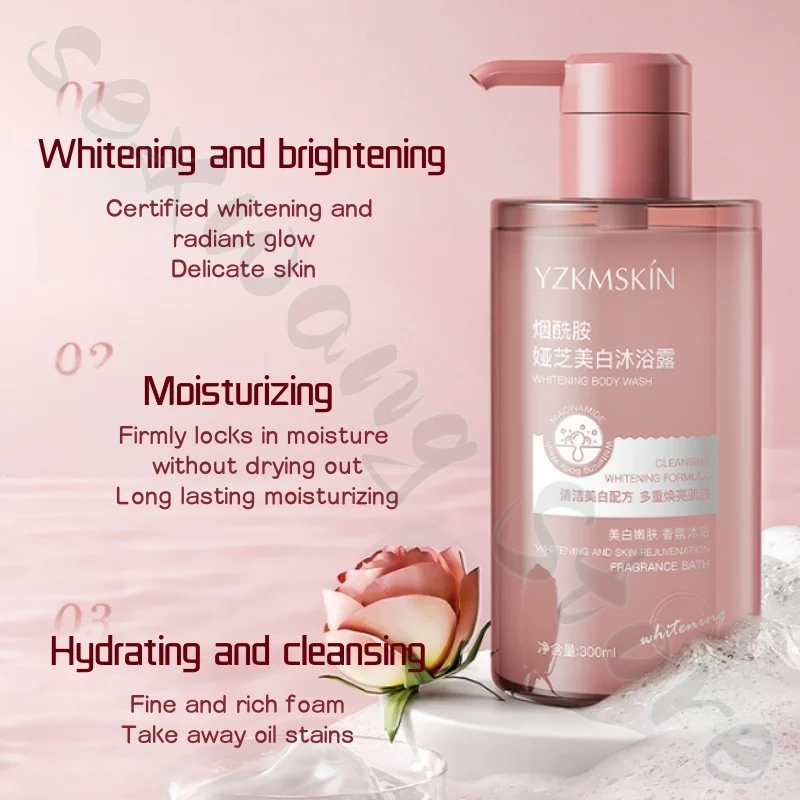 Niacinamide Rejuvenating Shower Gel deeply cleanses and moisturizes the skin with fine, rich foam that takes away oil stains.