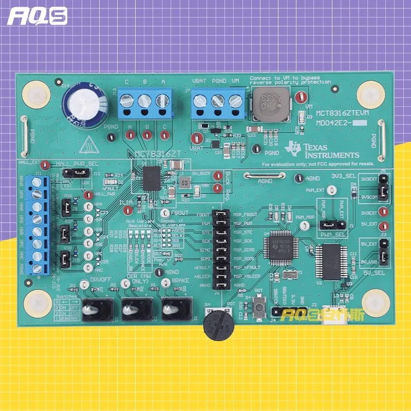 

MCT8316ZTEVM Датчик BLDC Оценочная плата управления лестницей Три драйверы MOSFET с половиной H-моста