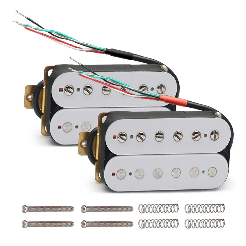 

Humbucker Electric Guitar Pickup Coil Spliting Pickup Humbucker Dual Coill Pickup 4 Conduct Cable N-7.5K/B-15K Output White