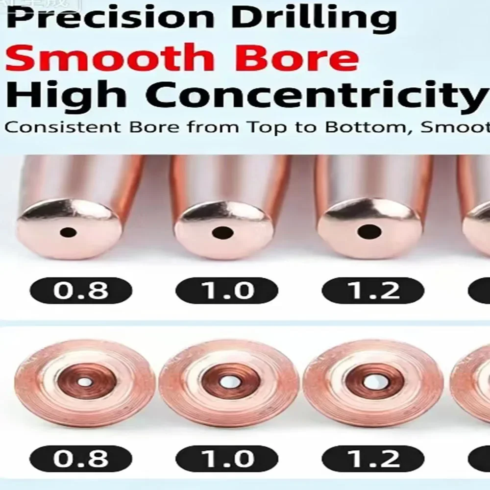 10pcs M6  Gas Nozzle Copper Contact Tips 0.8/1.0/1.2mm 45mm Welding Nozzles for 24KD MIG/MAG Welding Torch Tip Moiler