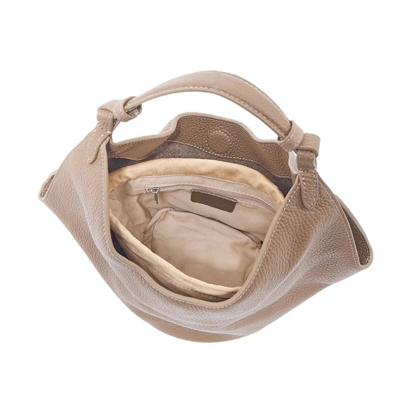 حقائب كتف نسائية من الجلد الطبيعي من الطبقة الأولى، حقائب يد كبيرة للركاب، تصميم أنيق تحت الإبط