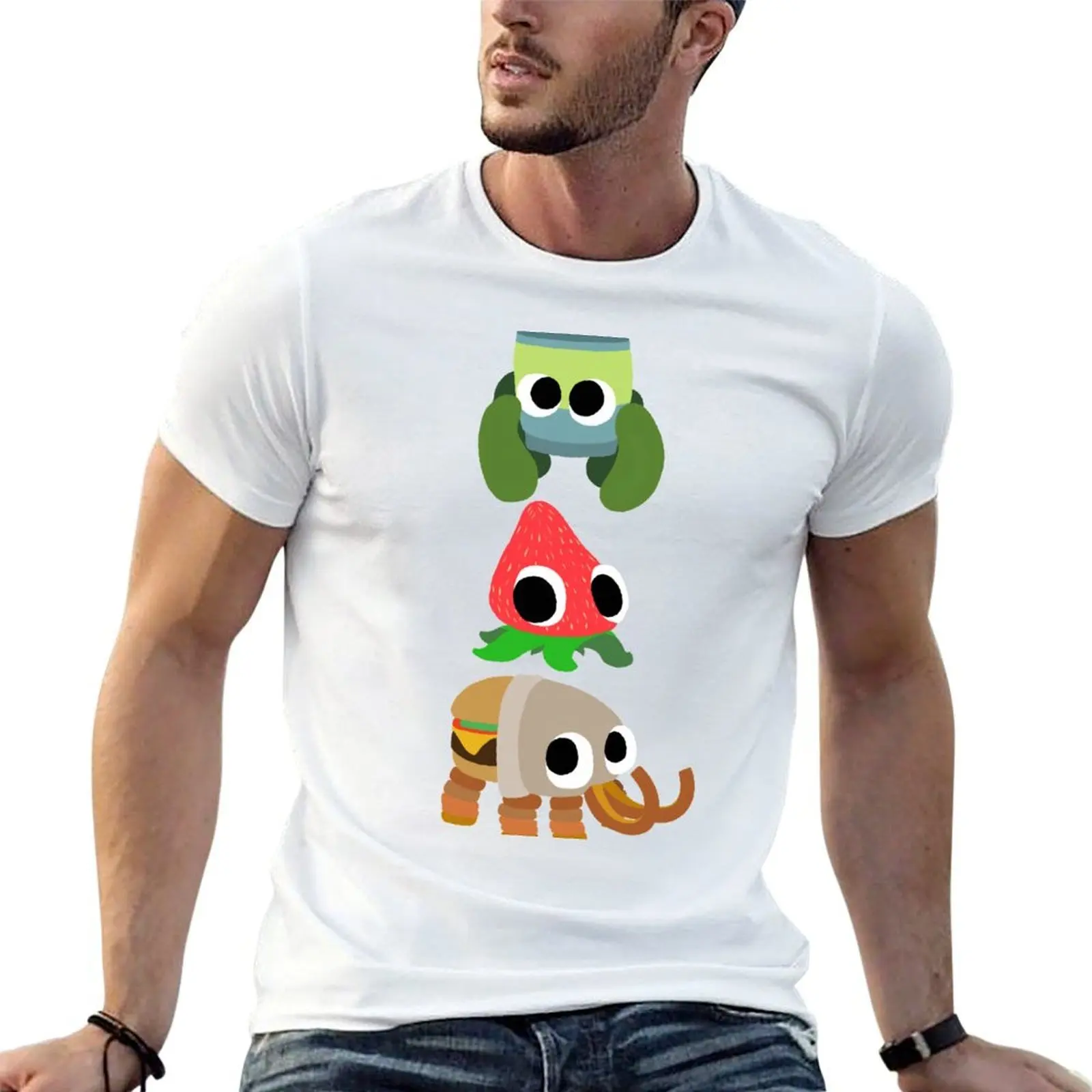 

Bugsnax (Bunger, Strabby, & Pinkle) T-Shirt man t shirt cotton high quality t shirts for man cotton soft T-Shirt