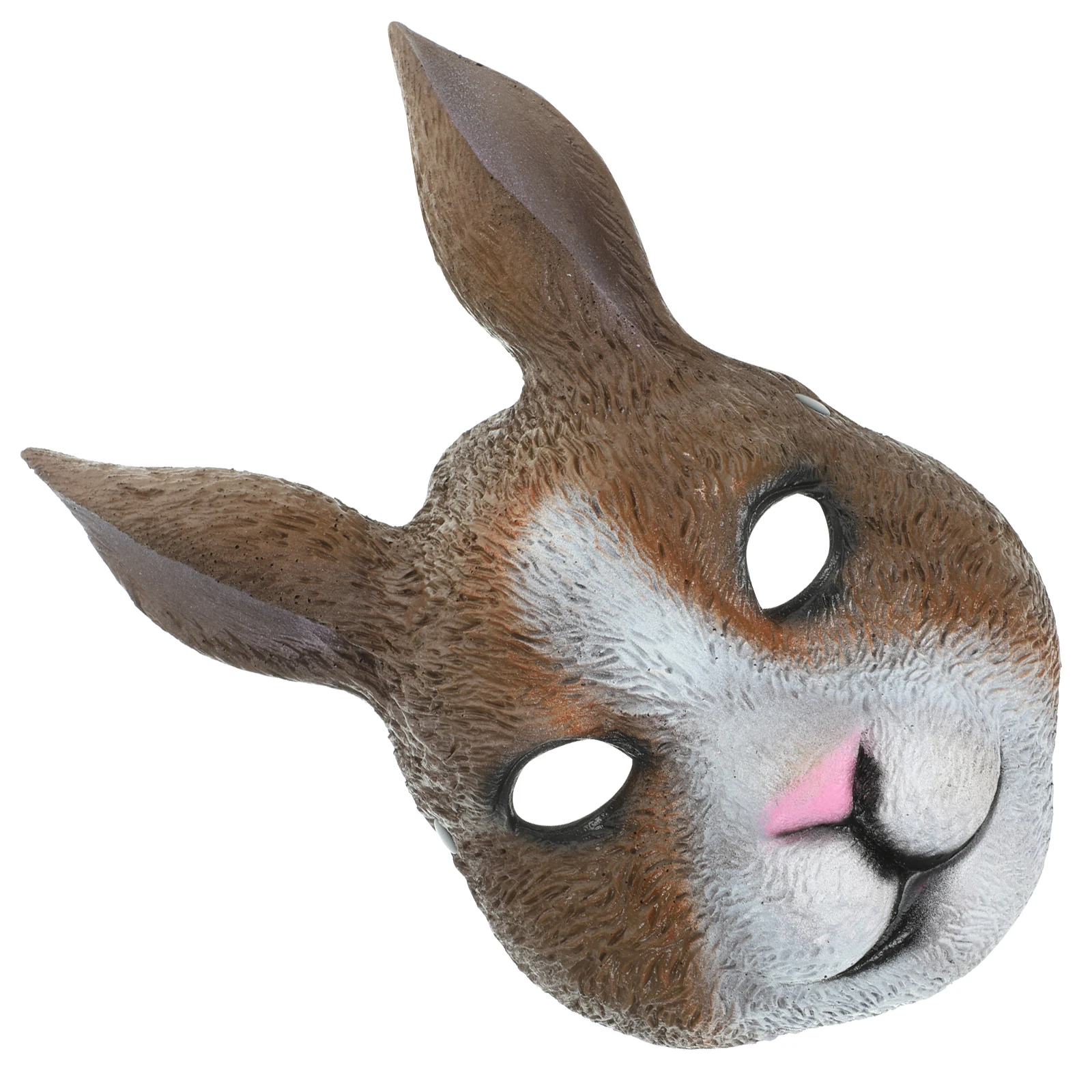 

s Rabbit Mask Light Brown Realistic Design for Halloween Party Cosplay Costume Accessories Comfortable Festive Decorations