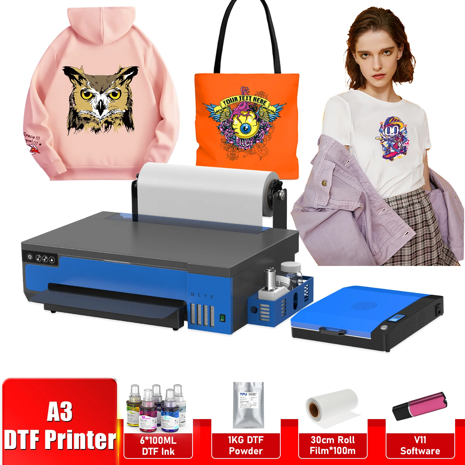

Принтер A4 Impresora dtf A3 DTF для Epson XP600 Головка принтера A3 A4 футболка dtf печатные машины для ткани текстиль dtf печати