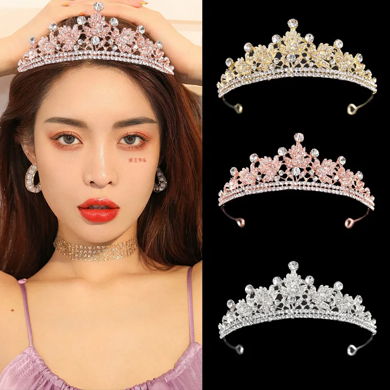 Fashion Crystal Crowns Rhinestone Tiaras Princess Diadem Bridal Wedding Prom Party Hair Accessories Jewelry Ornaments