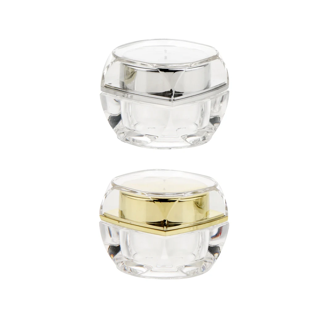 Empty Jar Acrylic Cosmetic Case Empty Cream Bottle Container for Eyeshadow Lip Balm and Skincare
