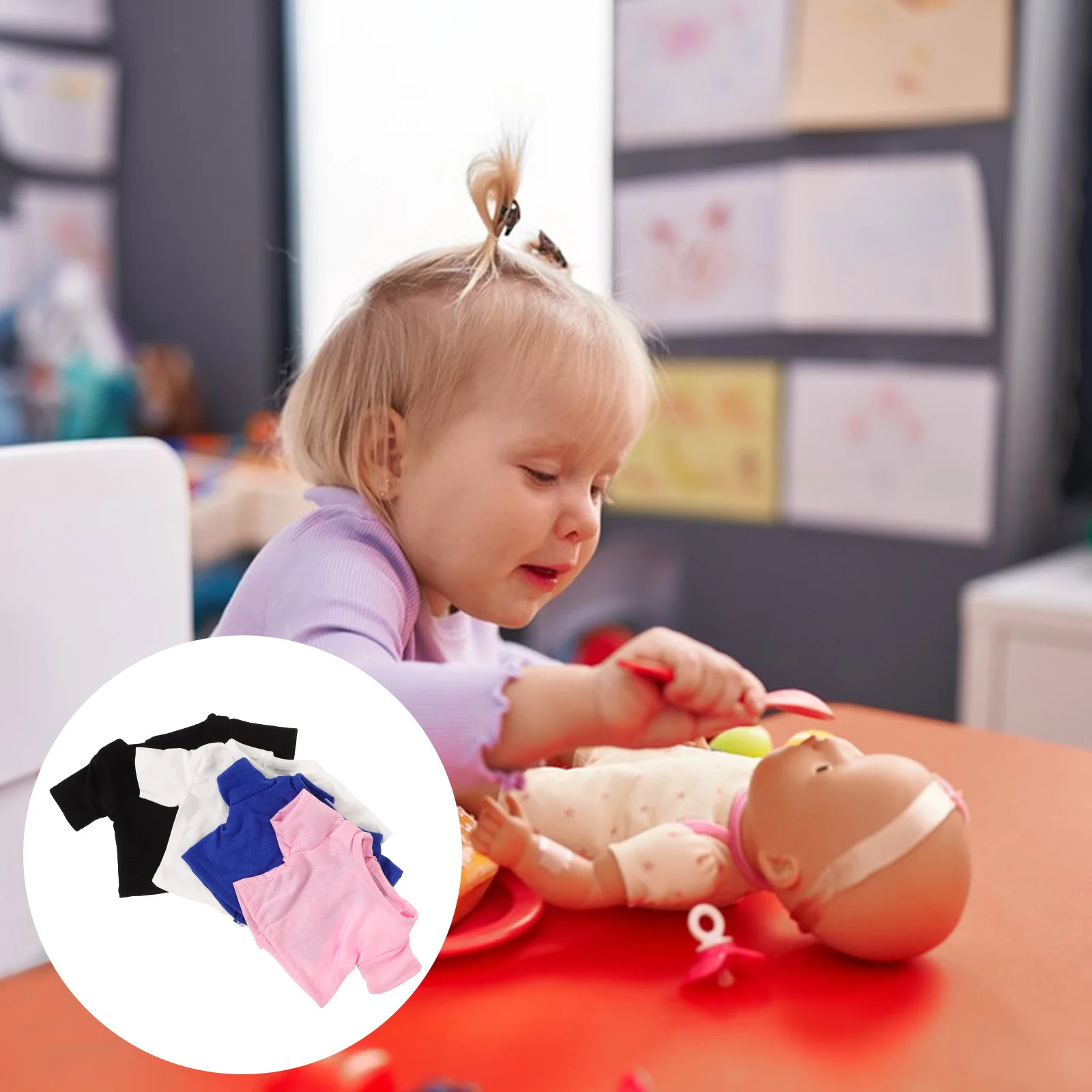 

4Pcs Bear T Shirt Costume Delicate Decorative Clothes Soft Comfortable Not Easy to Fade Strong Durability