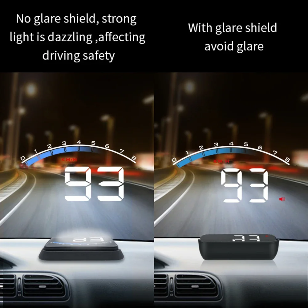 Auto Accessories On-board Computer M6S OBD2 HUD Digital Car Head Up Display Windshield Projector Speedometer Water Temp Voltage