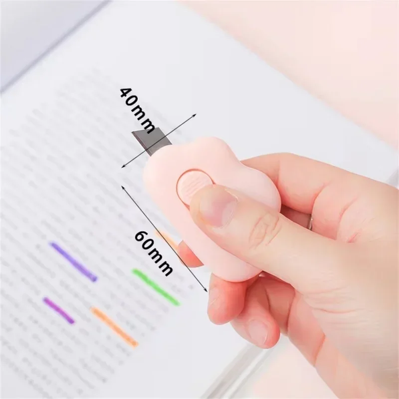 1 sztuka Kawaii Stationery Mini Pocket Cloud Art Utility Knife Box Knife Paper Cutter Craft Wrapping Refillable Blade cute knife