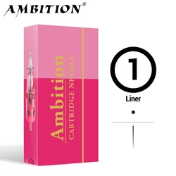 Ambition 1RL 20pcs Pink Tattoo Cartridge Needle Size 0.2mm 0.25mm 0.3mm 0.35mm Round Liner Mix Needle for Tattoo Machine Supply