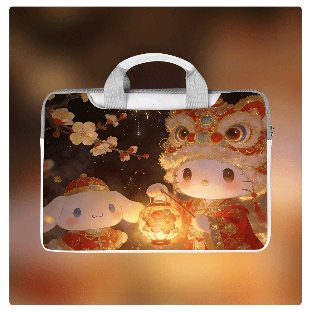 

Cute Hello Kitty Cinnamon Roll Computer Bag 12 13 14 15 16 Inch Large Capacity Laptop Bag Shoulder Handbag Girls Holiday Gift