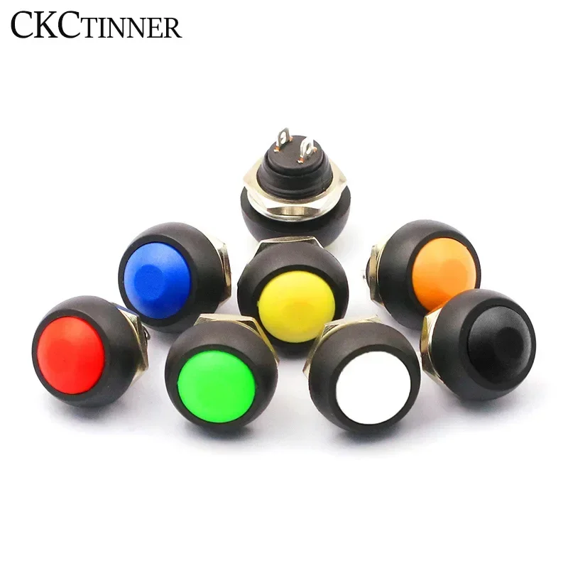 1 pcs 12mm PBS-33B Waterproof Momentary ON OFF Push Button Swithch Mini Round Switch