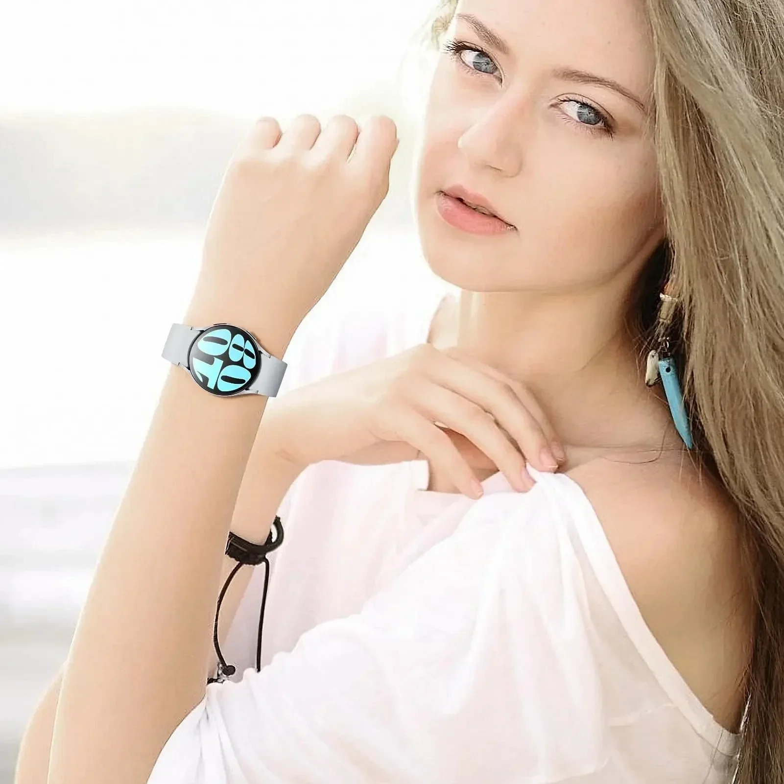 Cinturino in silicone da 20 mm per Samsung Galaxy Watch 7/6/5/4 40mm 44mm Bracciale originale Galaxy Watch 6 Classic 47mm 43mm Band