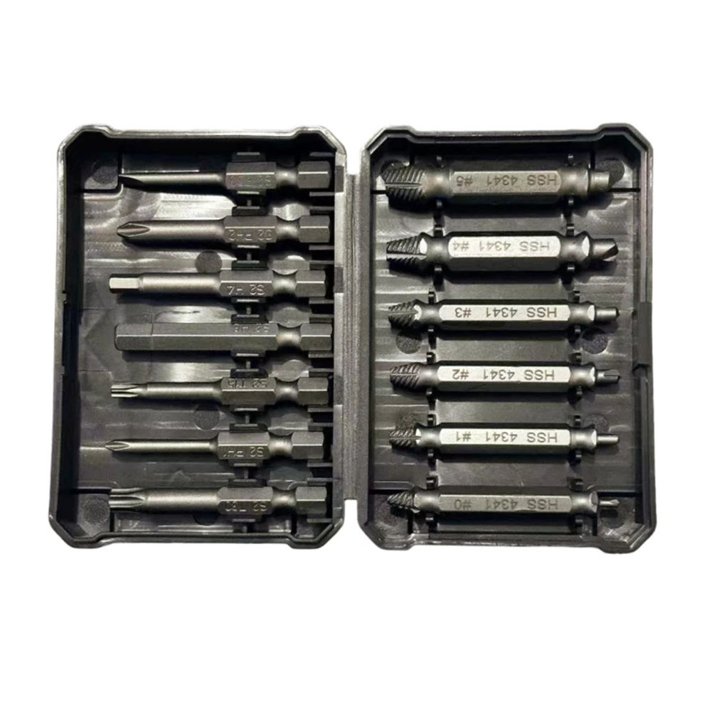 Broken Bolt Removal Silver as Pictured Screw Extractor Set Left And Right Thread Use Deep Recess Reach For Stripped Screws