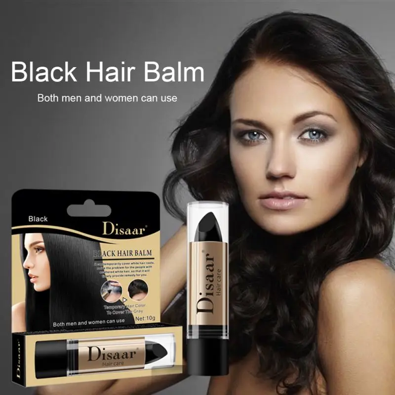 Fashion Black One-Time Hair Dye Pen Instant Gray Root Coverage Instant Hair Color Cream Stick Fast Temporary Cover Up White Hair