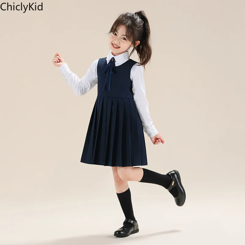 Girls Japanese Preppy Style Collar Pleated Party Jumper Dress Kids Toddler  Cute Clothes Children Spring Fashion School Uniforms - AliExpress 1501