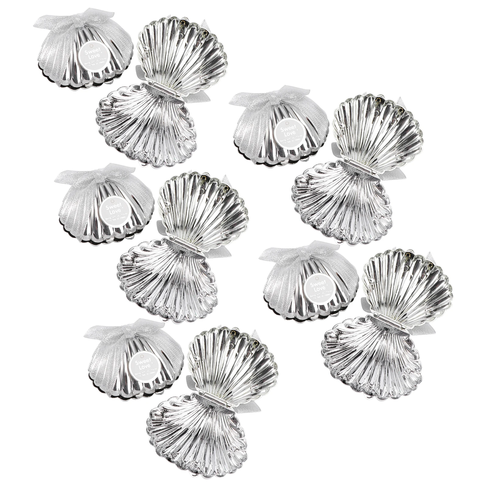 

10Pcs Creative Shell Shaped Gift Box Lightweight Plastic Candy Wrapping Box For Weddings Birthdays Baby Showers And Events