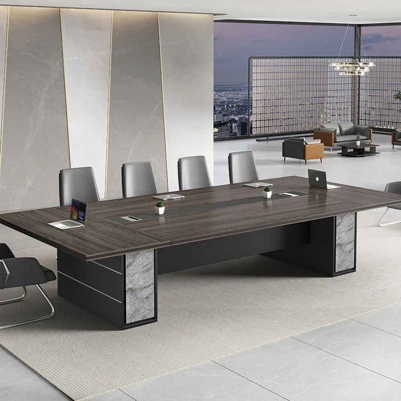 Big Size Luxury Wooden 10 Person Table Meeting Room Office Conference Table