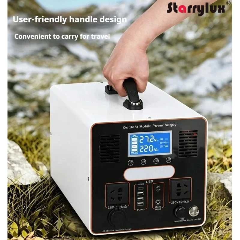 110V Portable Power Station High Capacity Battery for Camping Vending Road Trip Emergency Backup Supply