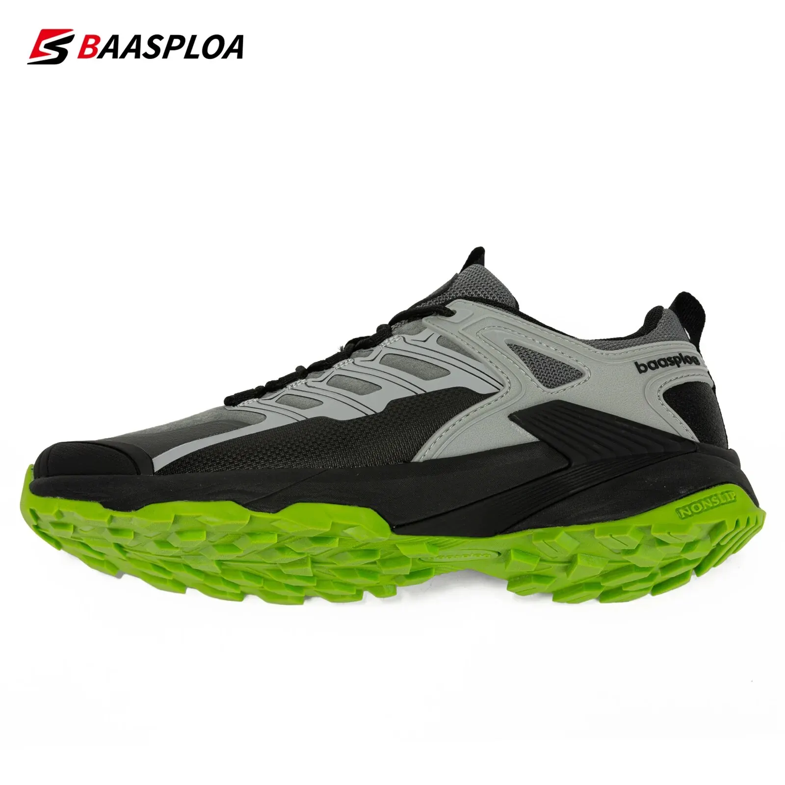 Baasploa Men Hiking Shoes Waterproof Outdoor Sneakers for Men Casual Sneakers Anti-Skid Wear-Resistant Male Shoes New Fashion