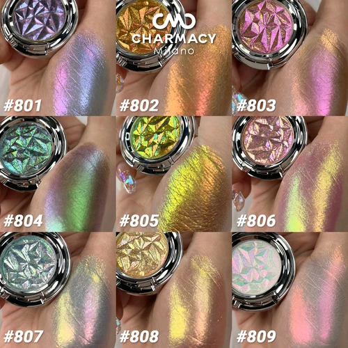 Imagen 2 del producto CHARMACY-paleta de sombras de ojos duocromáticas de larga duración, sombras de pigmento de alta calidad con brillo, maquillaje cosmético para ojos y mujeres