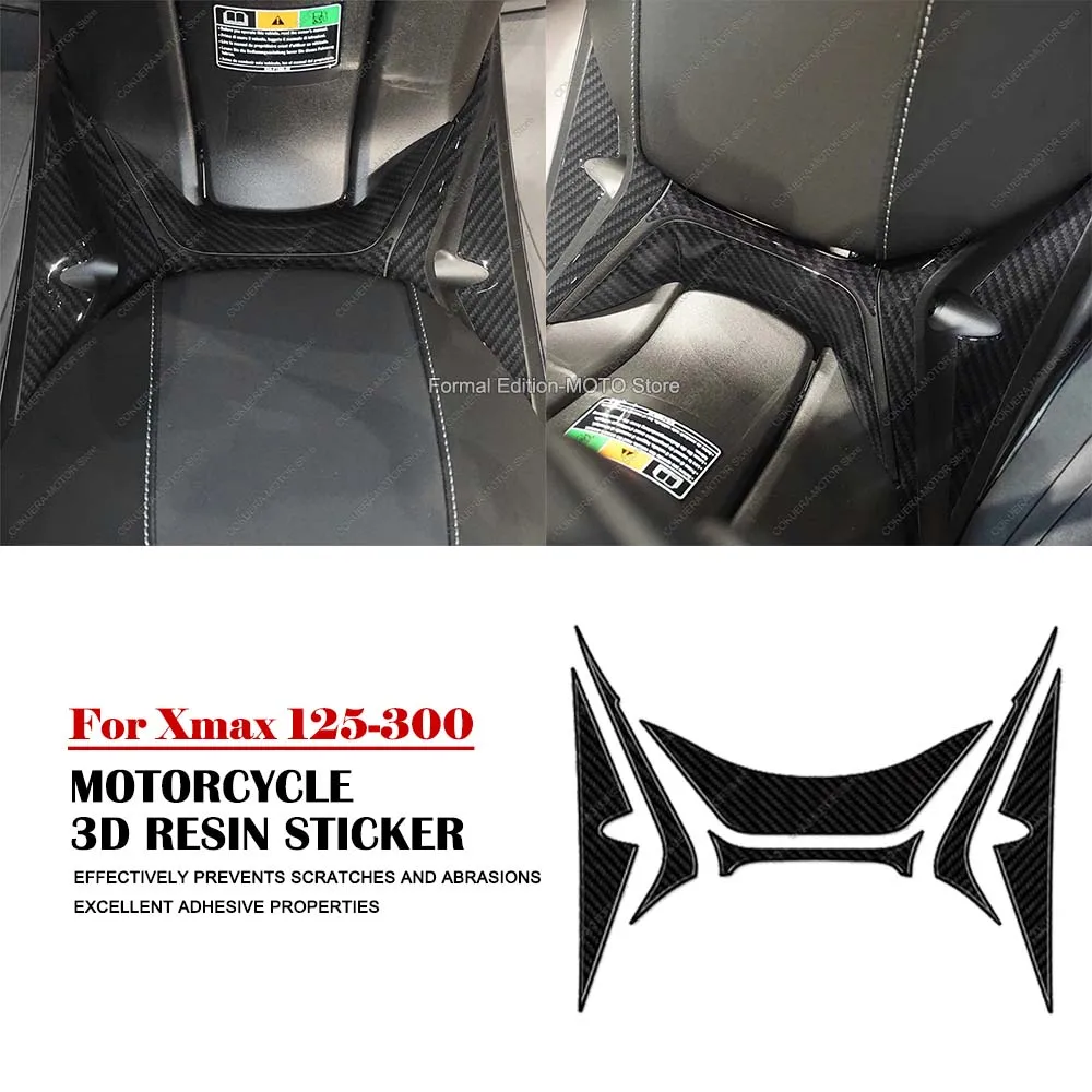 

For Yamaha Xmax 125-300 2023 Motorcycle 3D Epoxy Resin Sticker Waterproof Scratch Resistant Center Pedal Protection Sticker