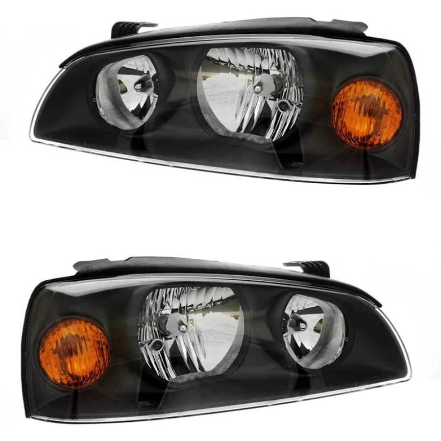 لشركة هيونداي إلنترا المصابيح الأمامية مجموعة مصابيح 2004 2005 2006 الهالوجين سائق والركاب الجانب عالية شعاع منخفض شعاع استبدال أضواء #1
