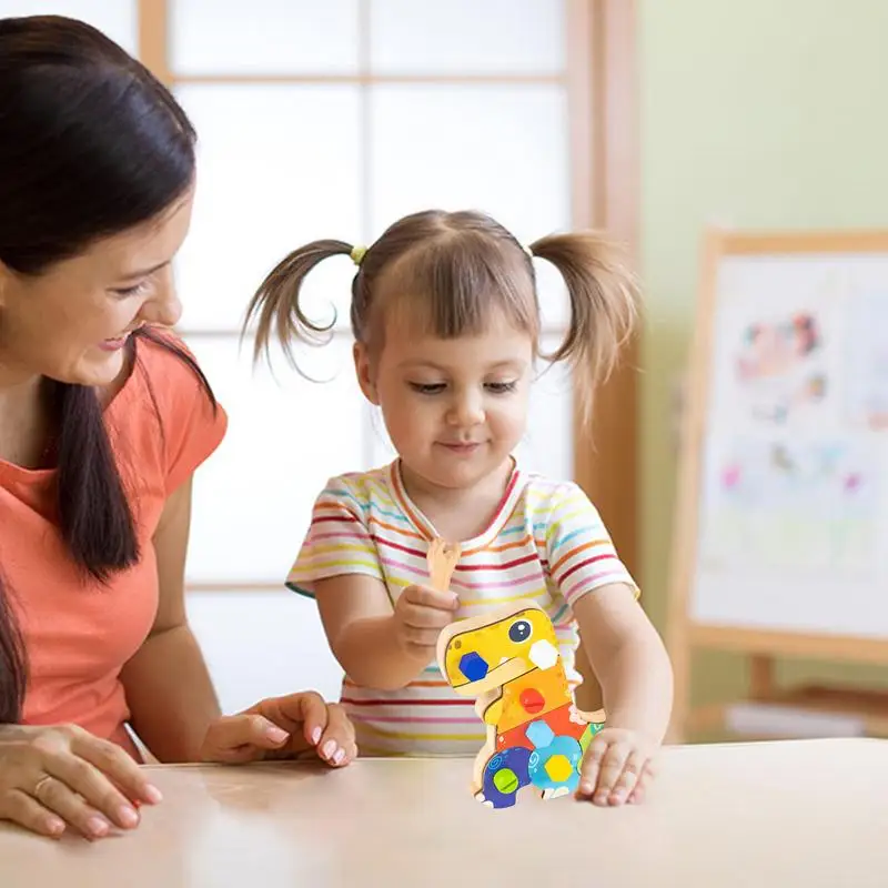 

Screwdriver Board For Kids Children Wooden Learning Toy Dinosaur Screwdriver Board Hand Eye Coordination Toy For Kids Toddler