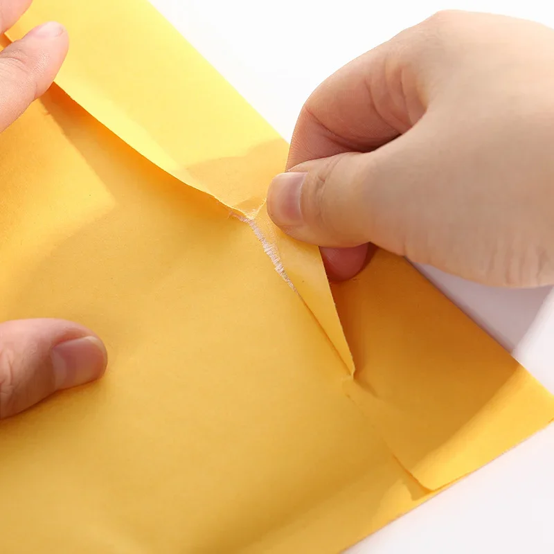 Imagem -03 - Kraft Papel Bolha Mailers Envelopes Bolsa Envelope de Envio Acolchoado Espuma Mailing Embalagem de Envio Bolsas de Armazenamento de Correio 100 Pcs