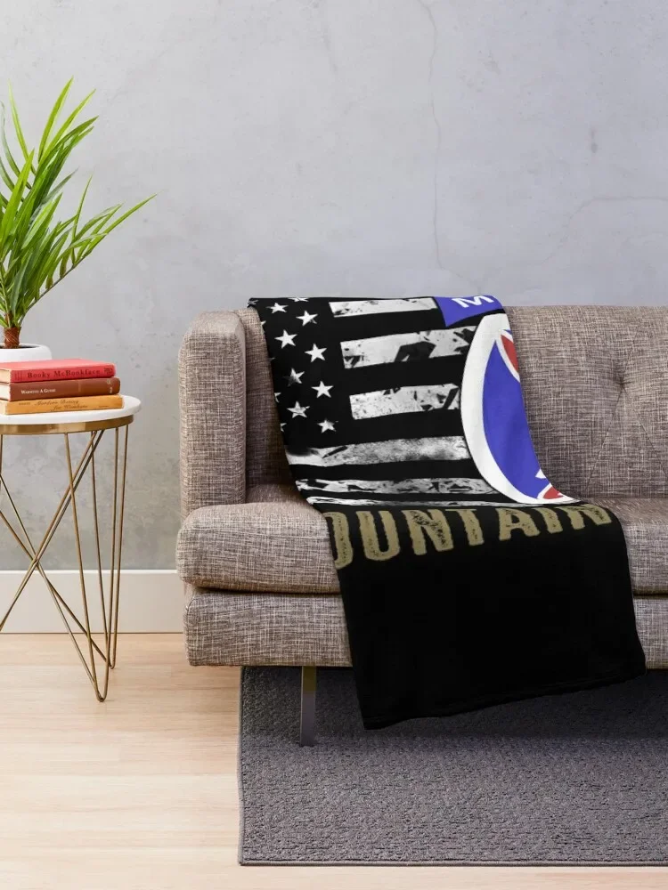 10th Mountain Division (Distressed Flag) Throw Blanket Decorative Sofa Bed Blankets