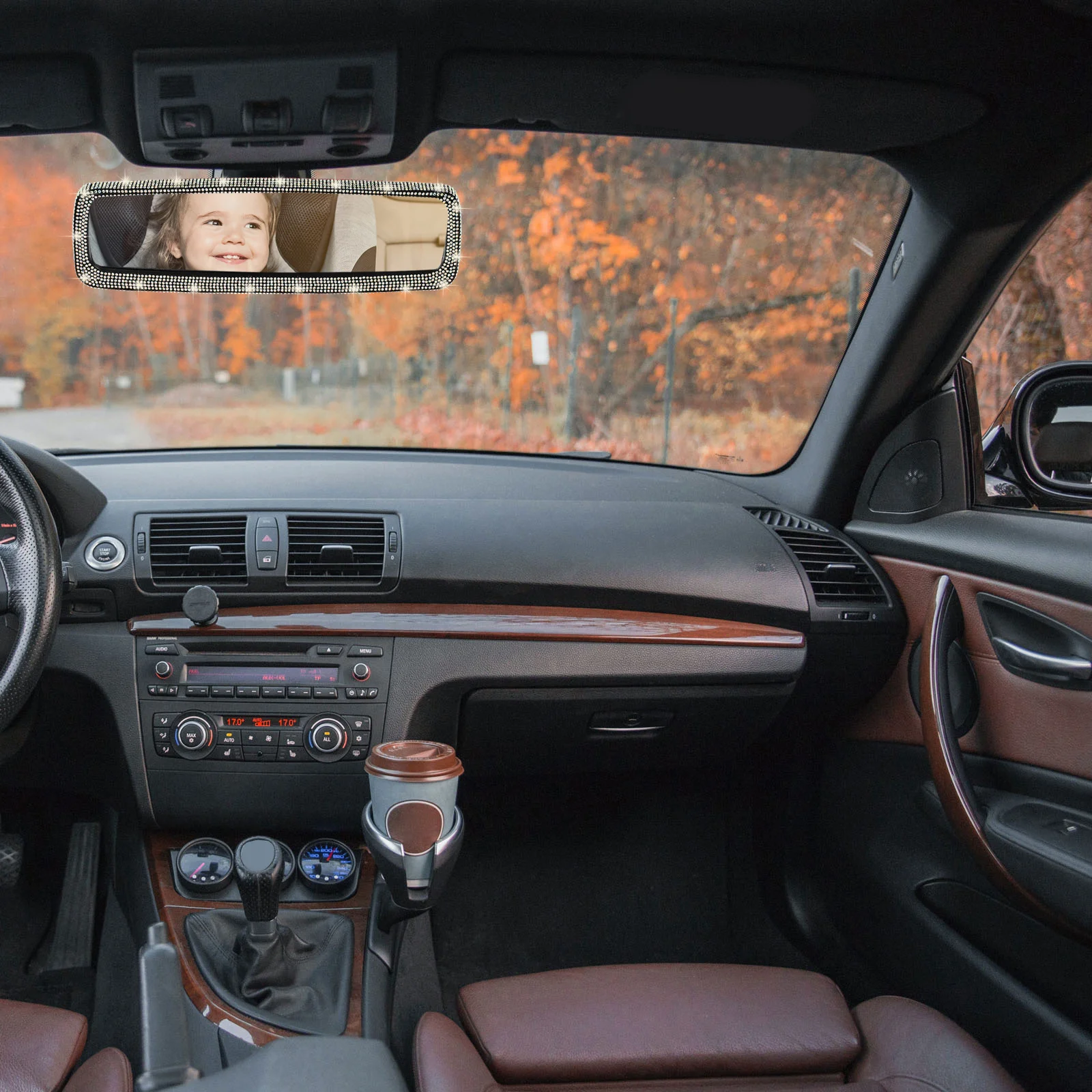 

Auto Rearview Mirror Car Accessory Mirrors Bling Accessories for Charm Automotive Interior Cars