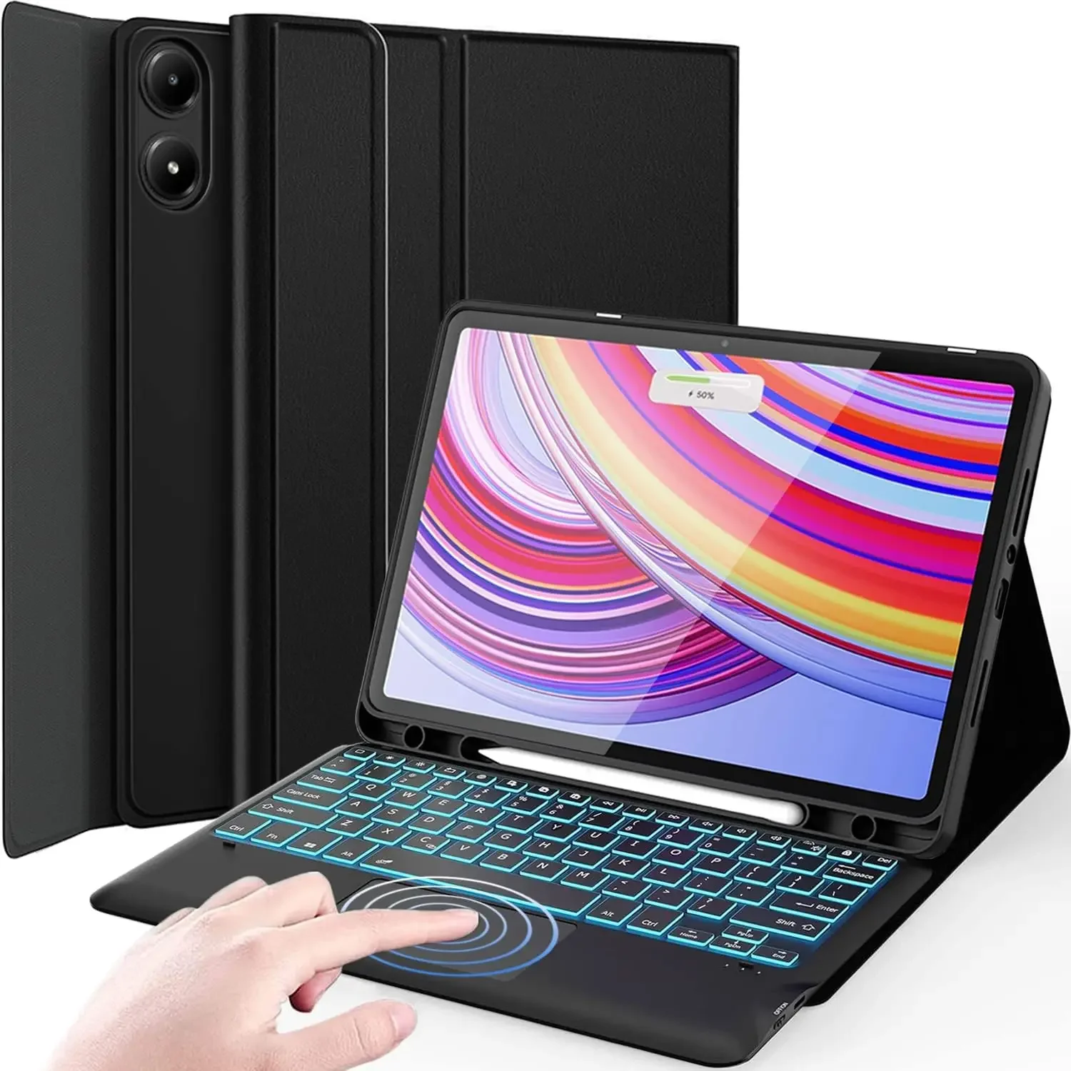 حافظة لهاتف Xiaomi Redmi Pad Pro مقاس 12.1 بوصة، غطاء لوحة مفاتيح لجهاز Xiaomi POCO Pad مقاس 12.1 بوصة مع حامل قلم رصاص #5