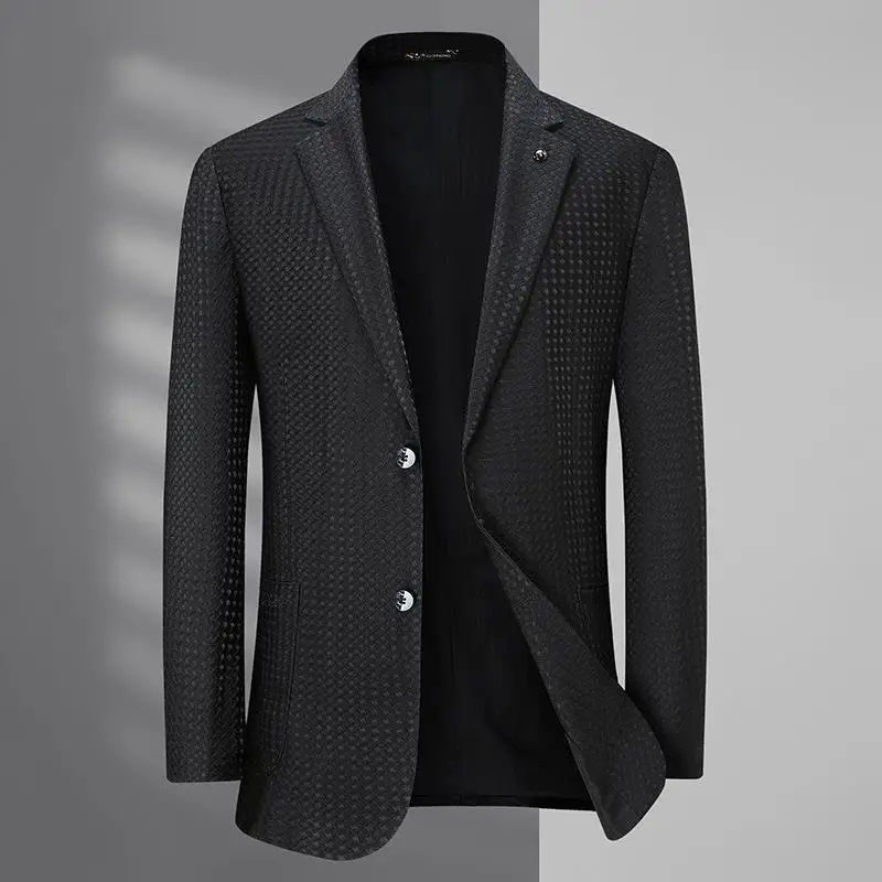 7017-Men's small suit spring and autumn leisure business suit Korean version light cooked wind trend tide slim men's jacket