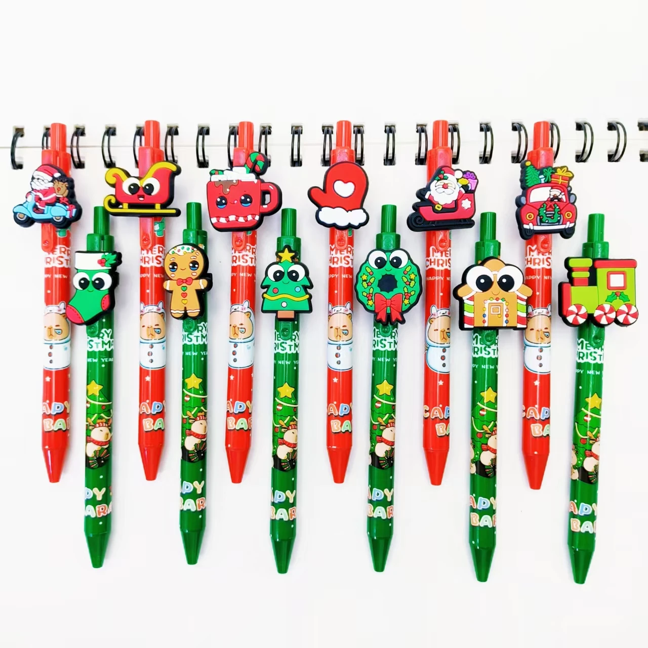

10/20 шт., рождественские забавные красочные элементы, шариковая ручка для поверхностного монтажа, ежедневная офисная масштабируемая шариковая ручка, праздничный подарок, канцелярские принадлежности